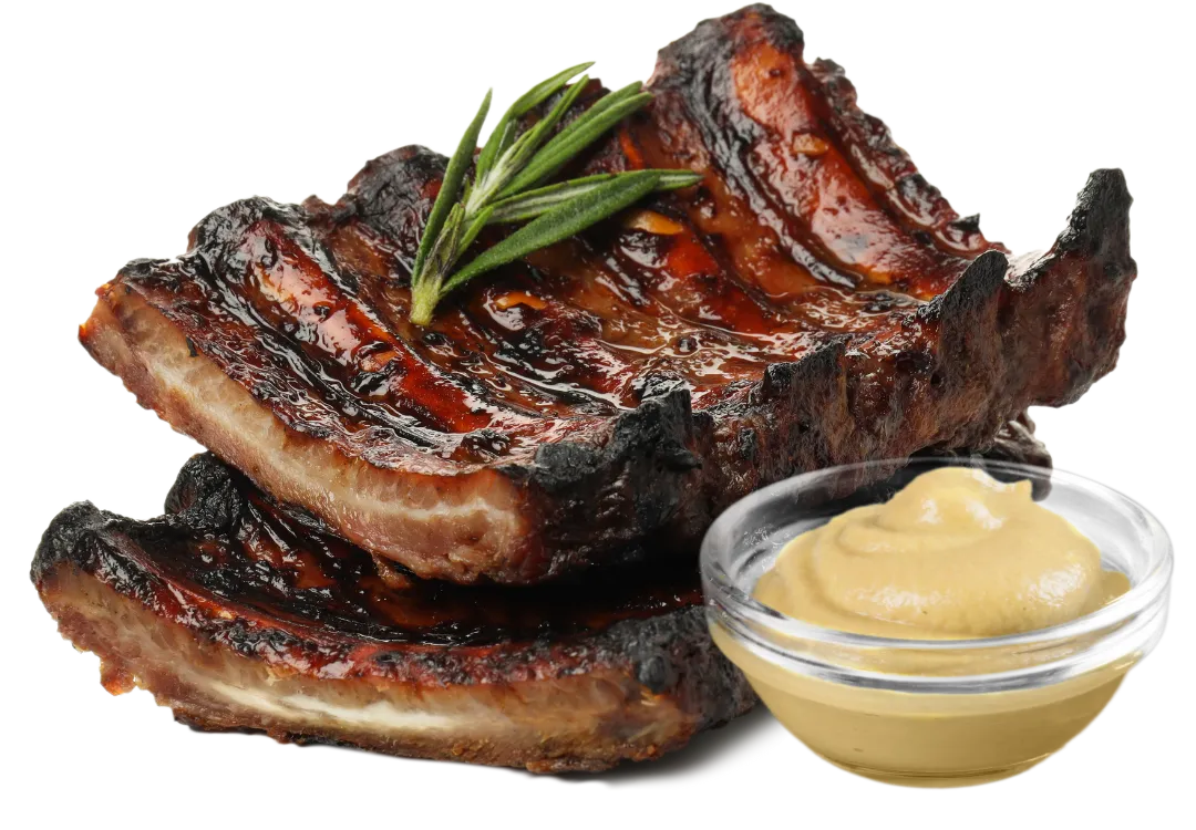 Costilla asada a la leña 1kg con salsa, especialidad de Asador Campestre en Cholula Puebla, restaurante de carnes asadas